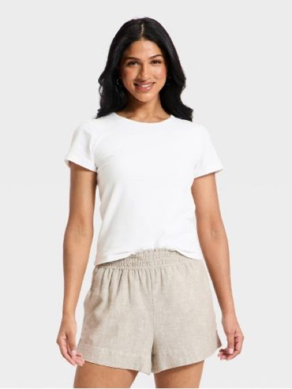 wild fable White Short Sleeve Crewneck T-Shirt